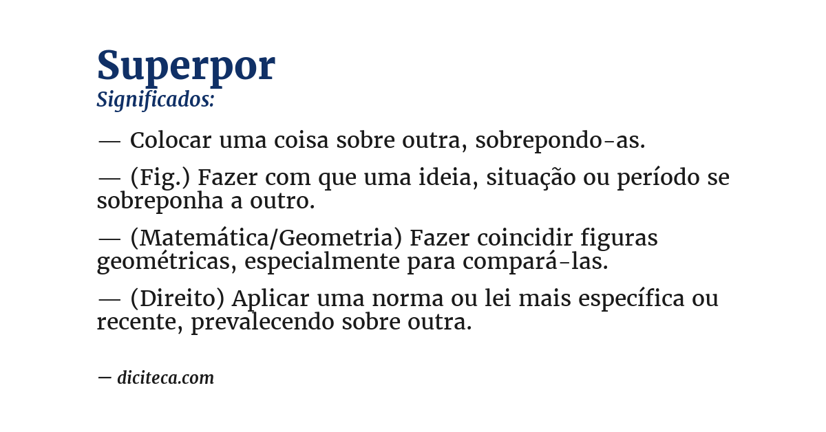 Significado de superpor