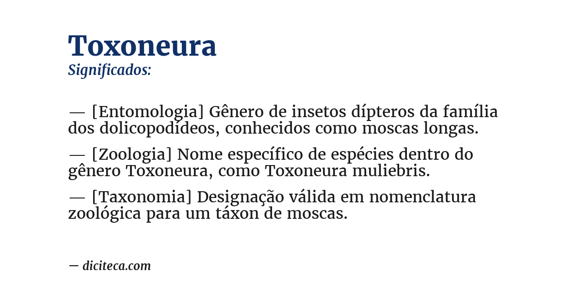 Significado de toxoneura