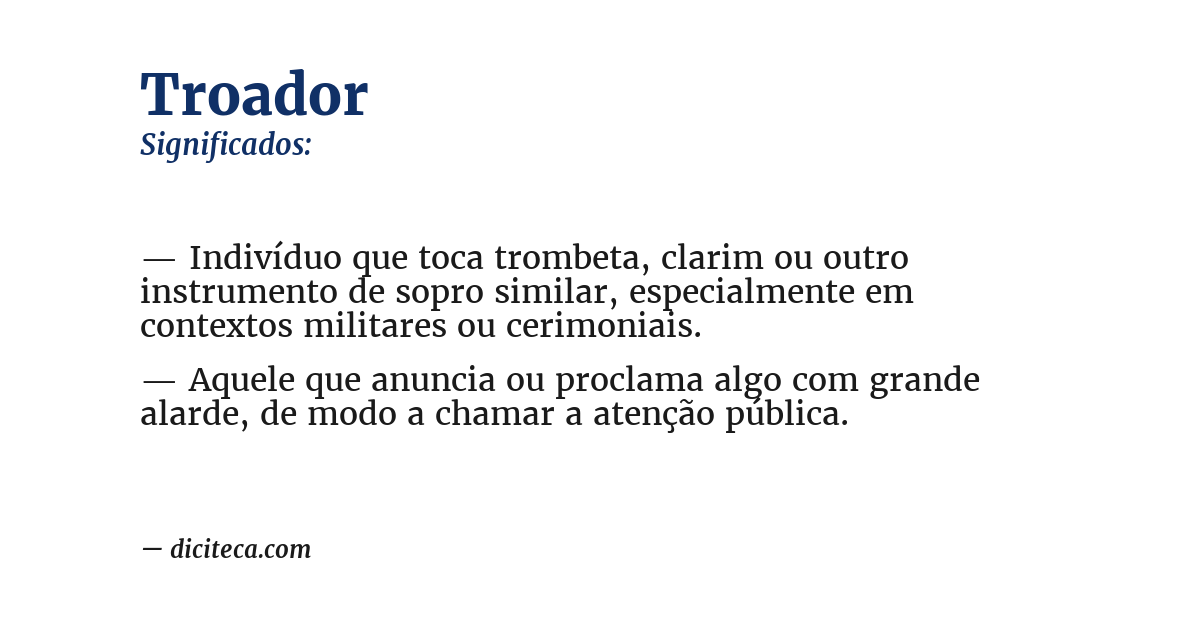 Significado de troador