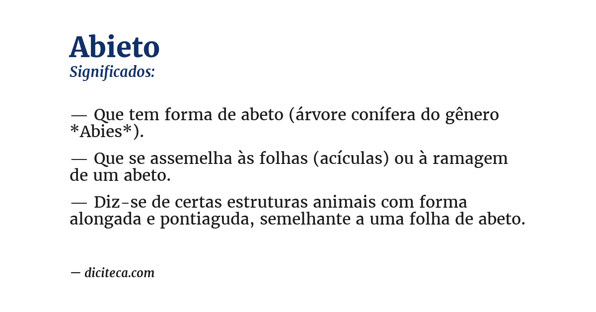 Significado de abieto