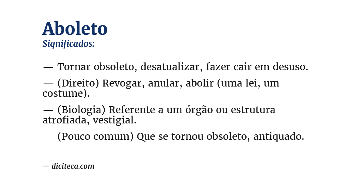 Significado de aboleto