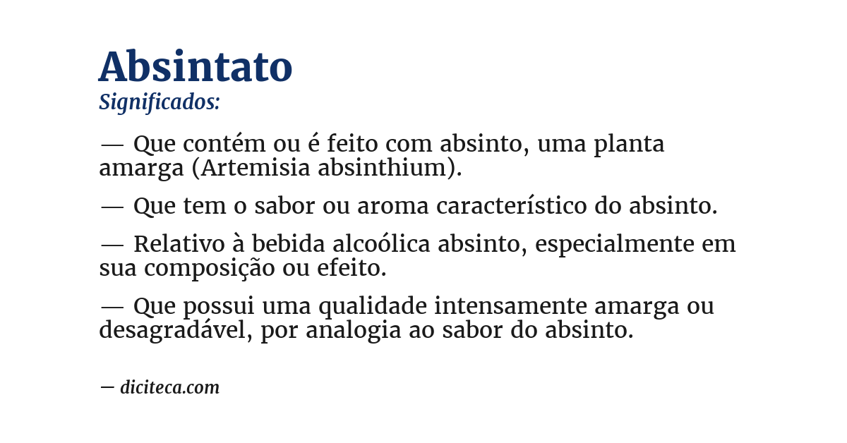 Significado de absintato