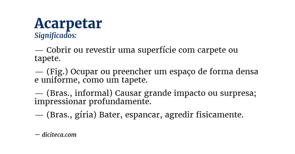 Significado de acarpetar