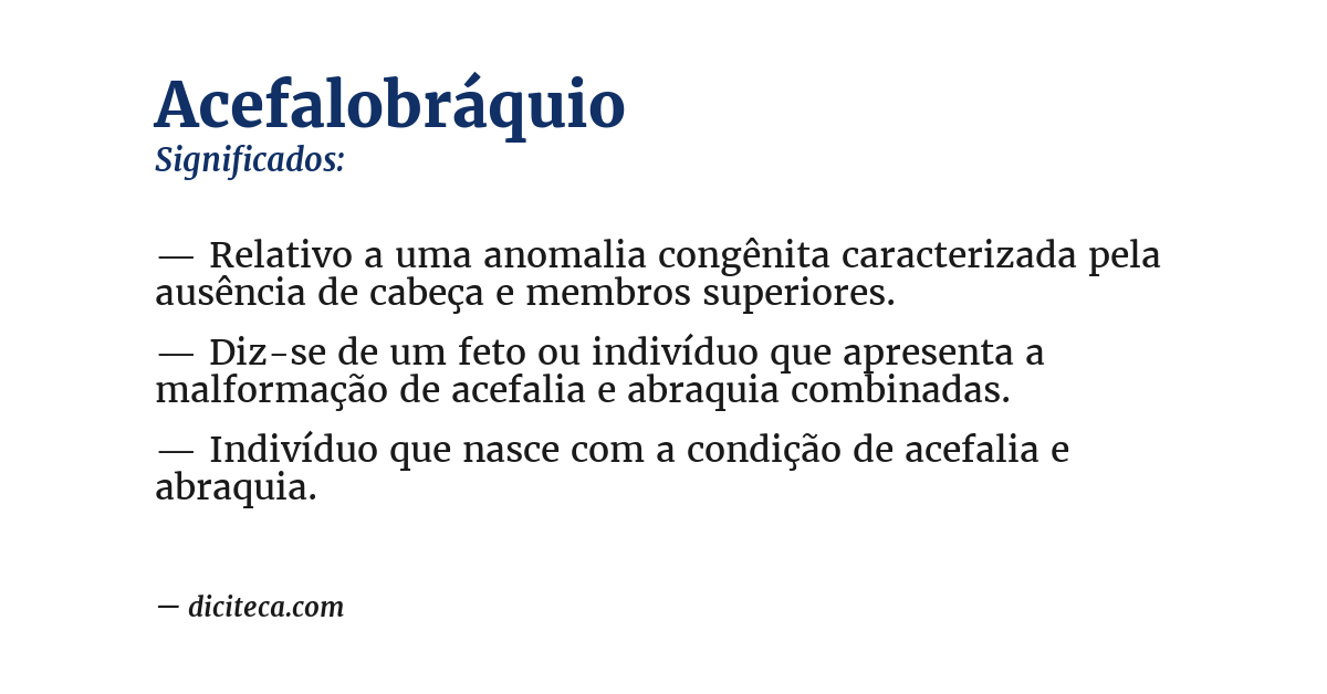 Significado de acefalobráquio