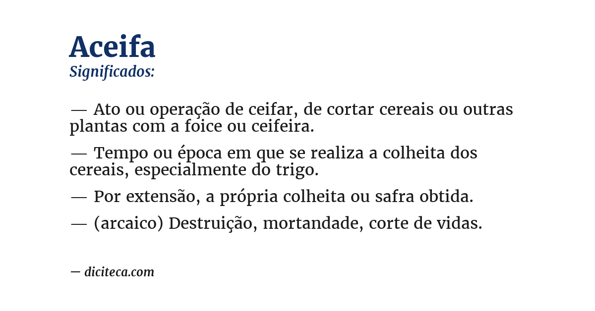 Significado de aceifa