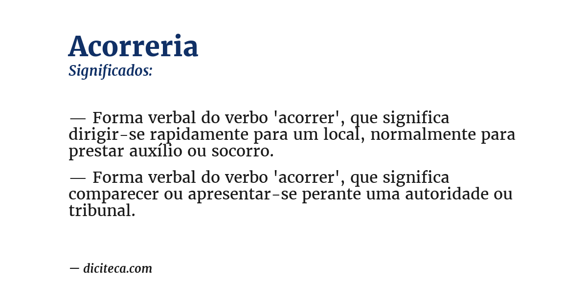 Significado de acorreria