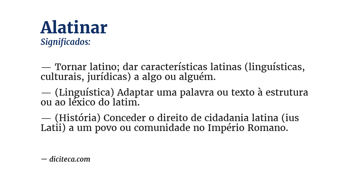Significado de alatinar