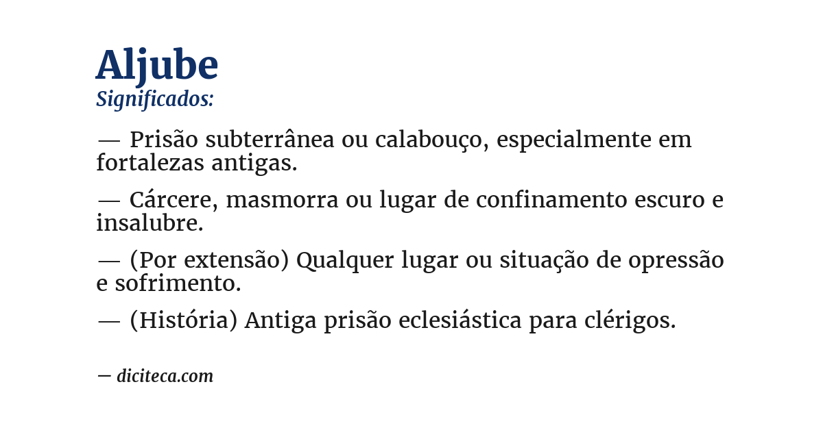 Significado de aljube