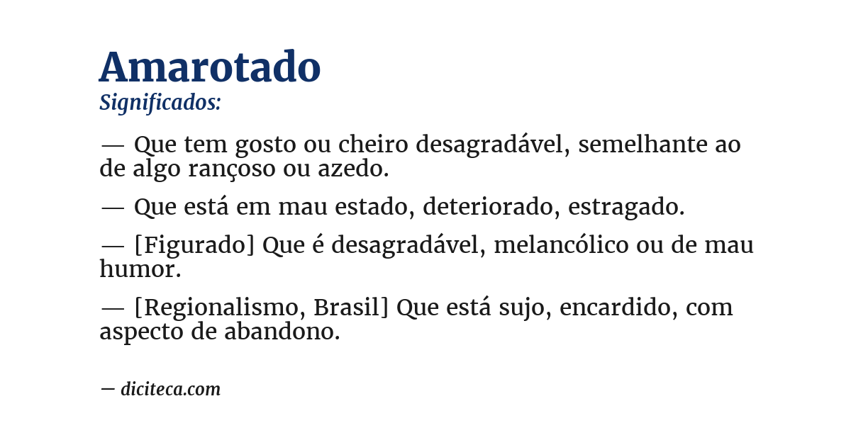 Significado de amarotado