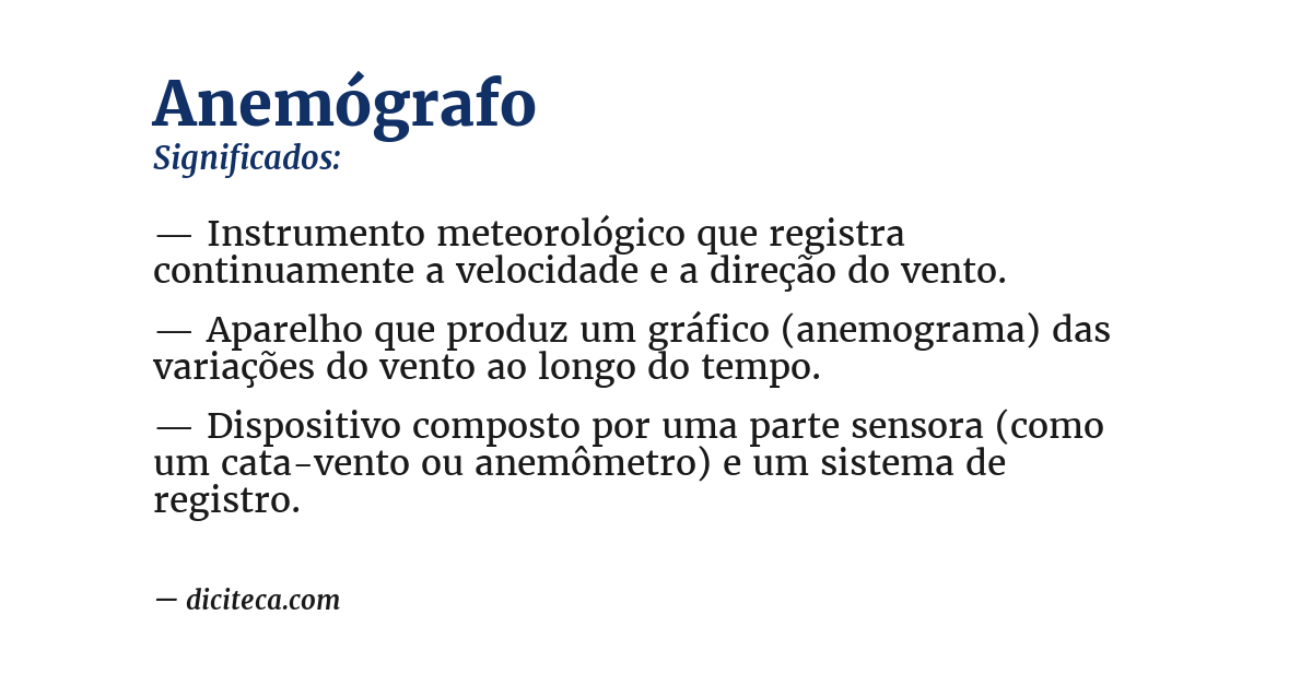 Significado de anemógrafo