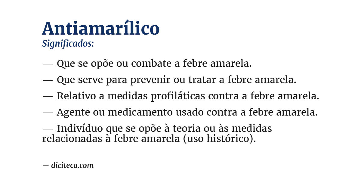 Significado de antiamarílico
