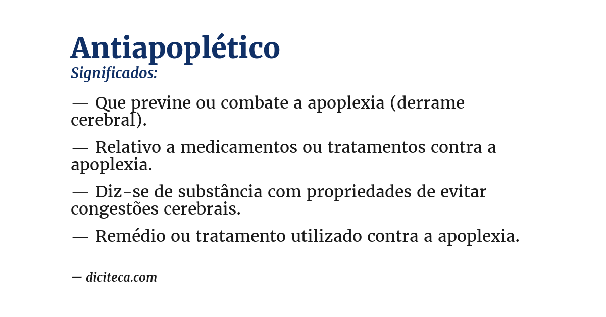 Significado de antiapoplético