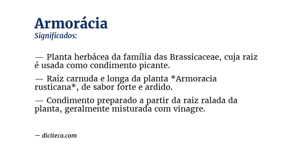 Significado de armorácia