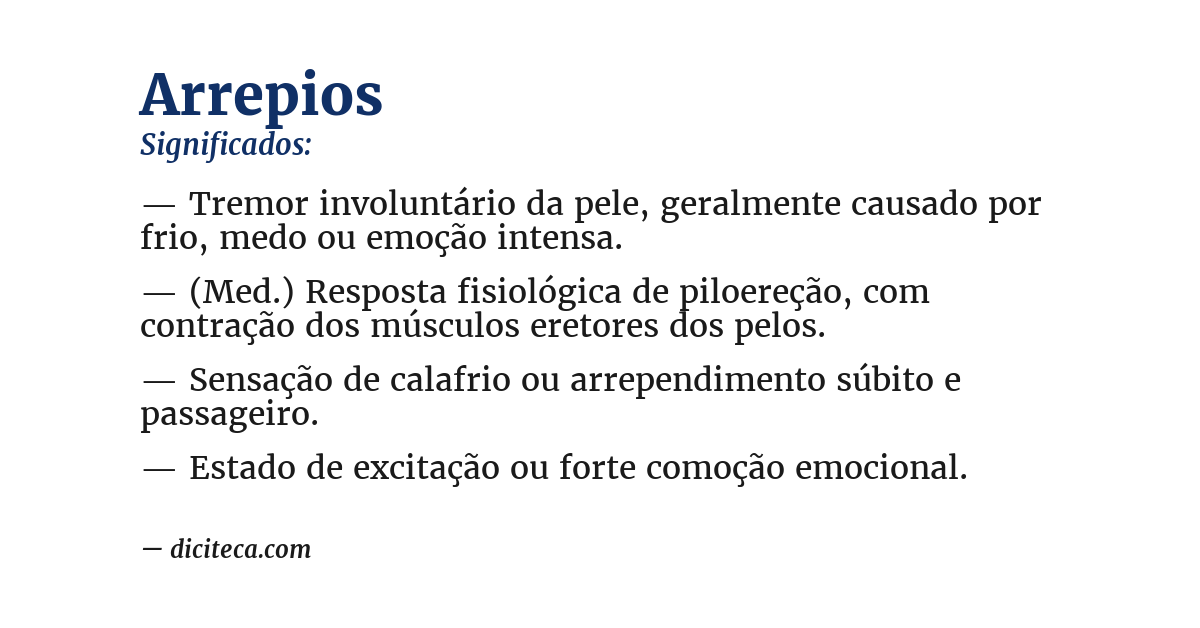 Significado de arrepios