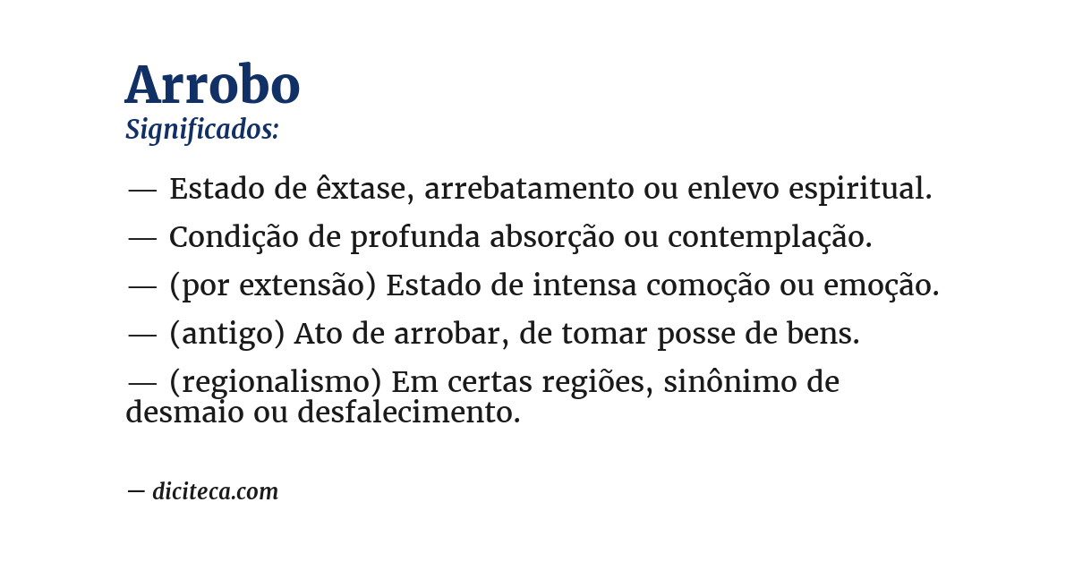 Significado de arrobo