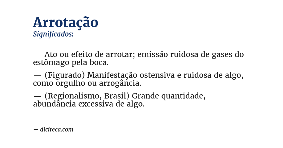 Significado de arrotação