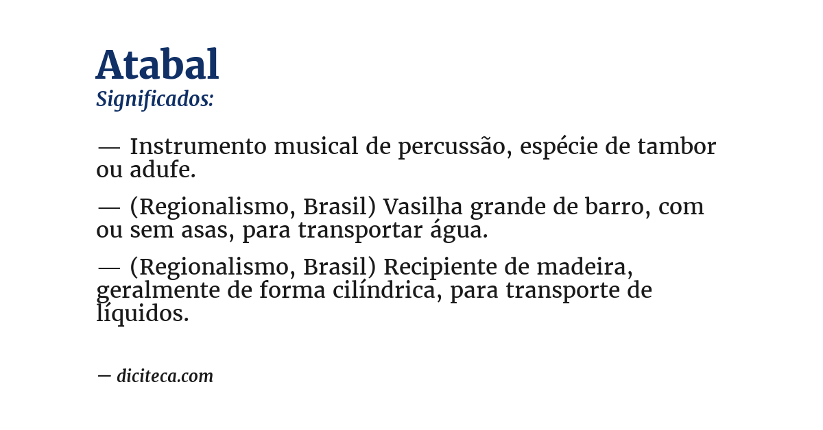 Significado de atabal