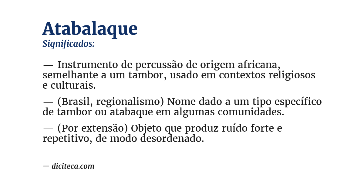 Significado de atabalaque