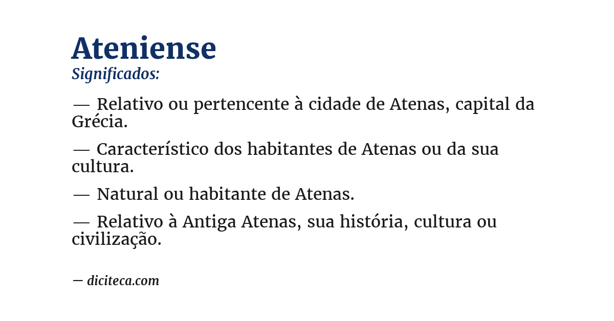 Significado de ateniense