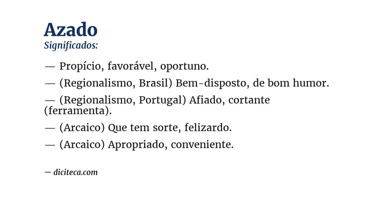 Significado de azado