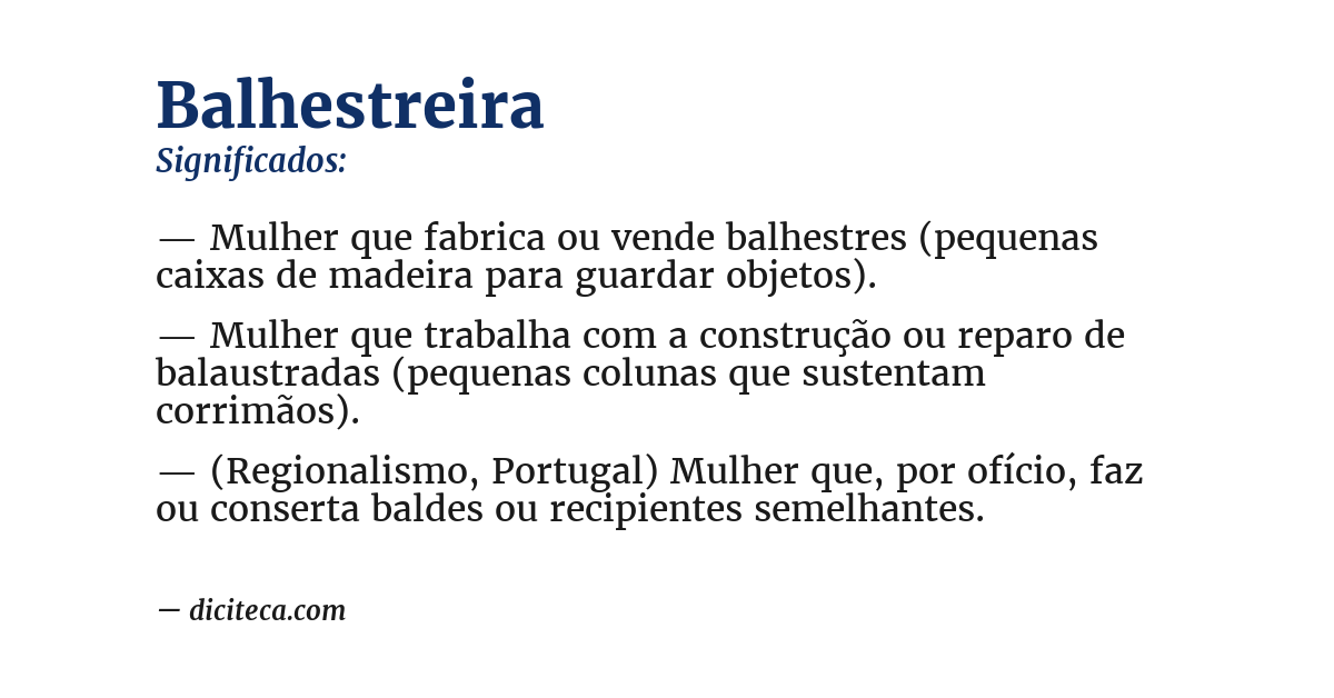 Significado de balhestreira