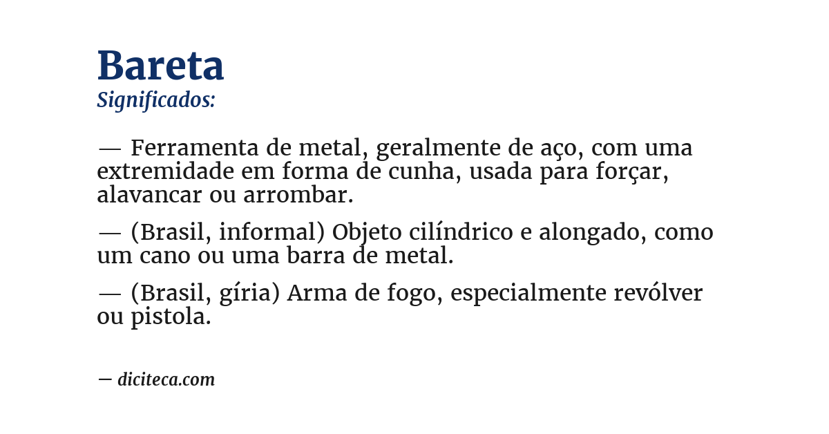 Significado de bareta
