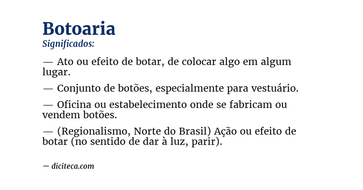 Significado de botoaria