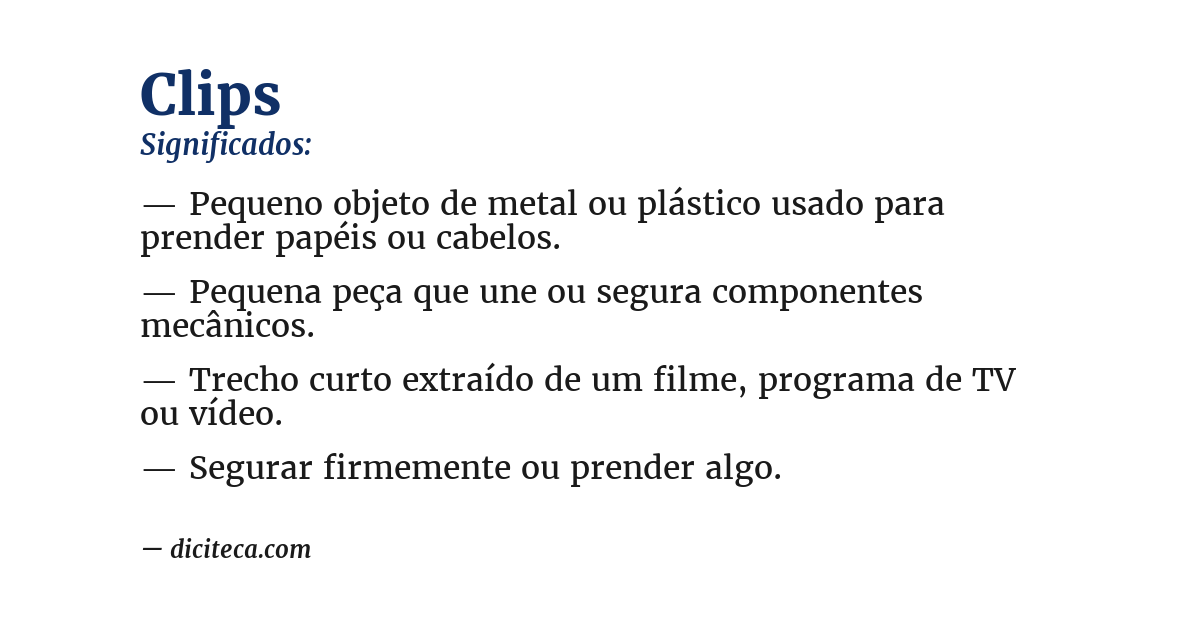 Significado de clips