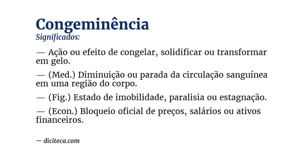 Significado de congeminência