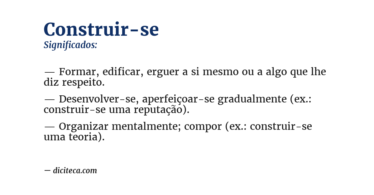 Significado de construir-se