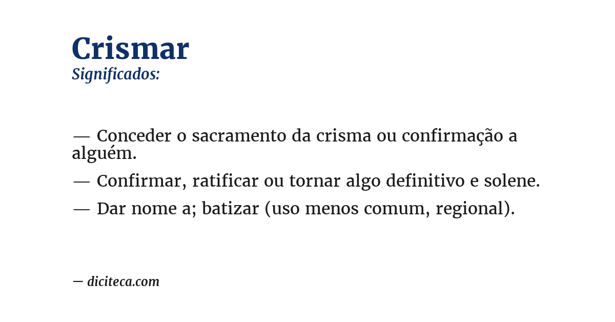 Significado de crismar