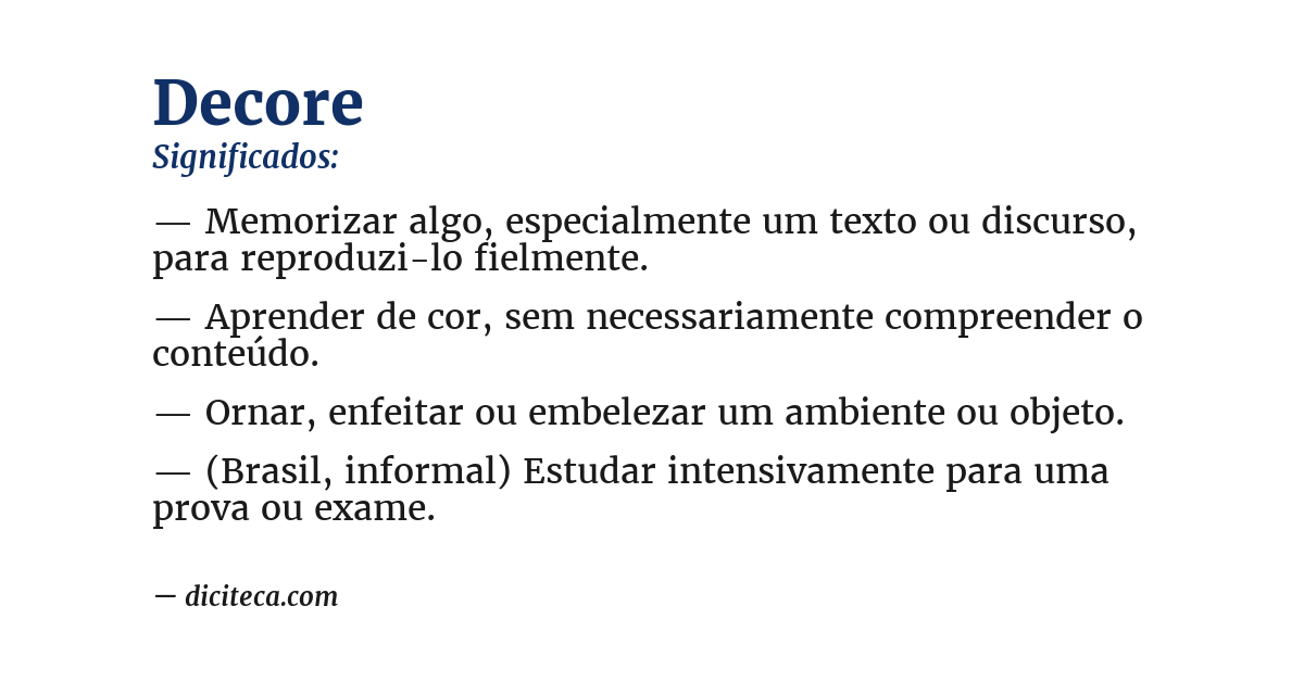 Significado de decore