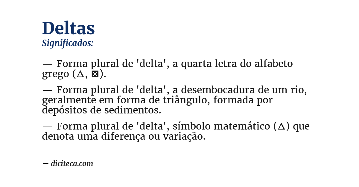 Significado de deltas