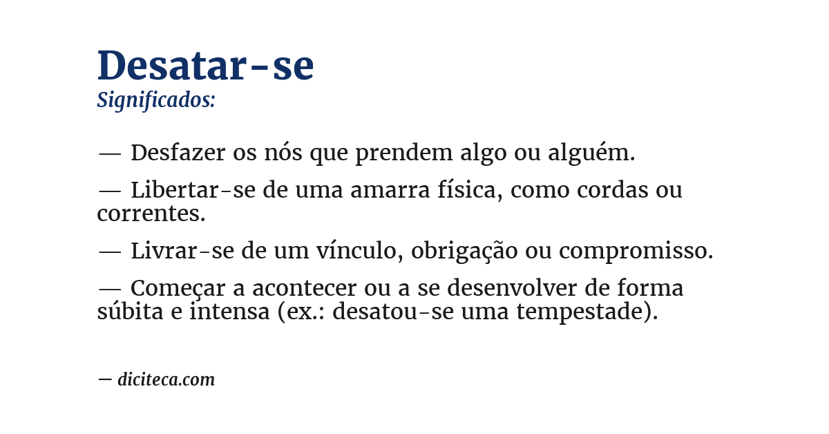 Significado de desatar-se