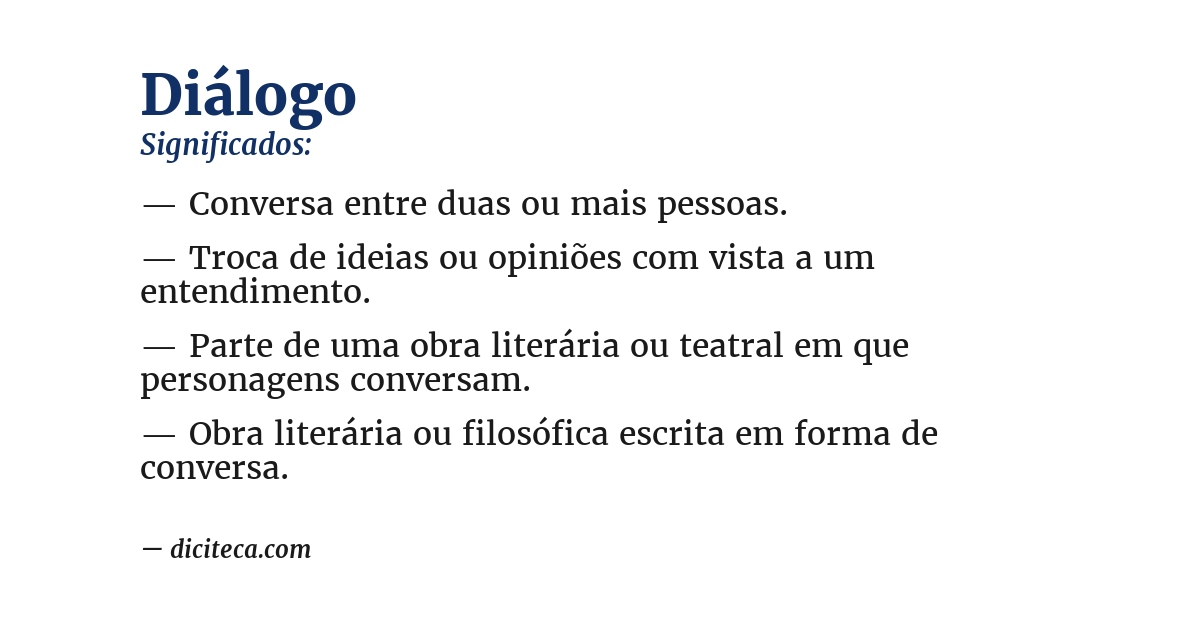 Significado de diálogo