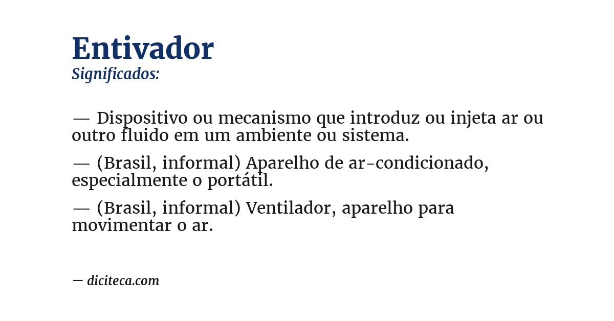 Significado de entivador