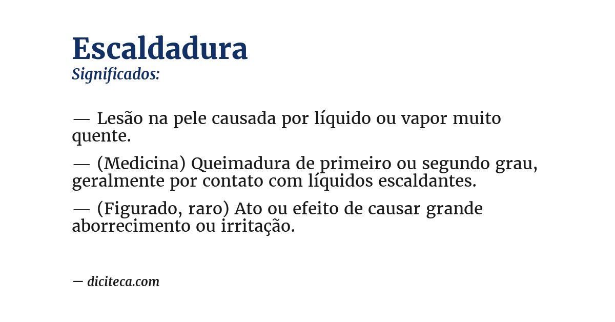 Significado de escaldadura