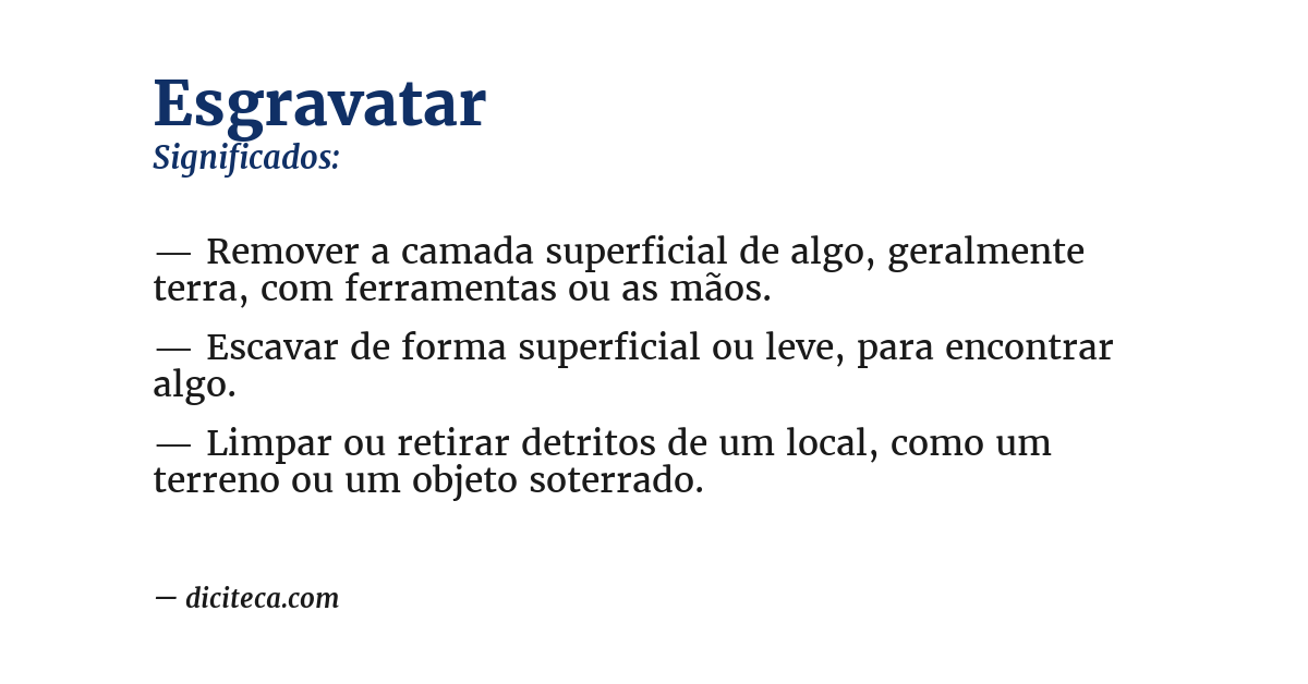 Significado de esgravatar
