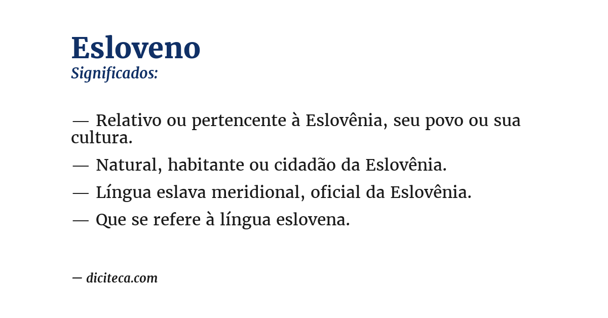 Significado de esloveno