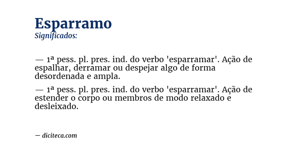 Significado de esparramo