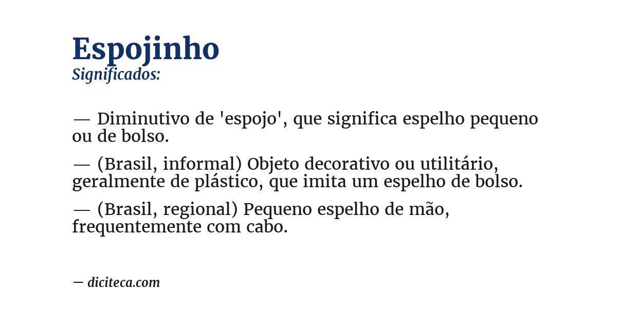Significado de espojinho