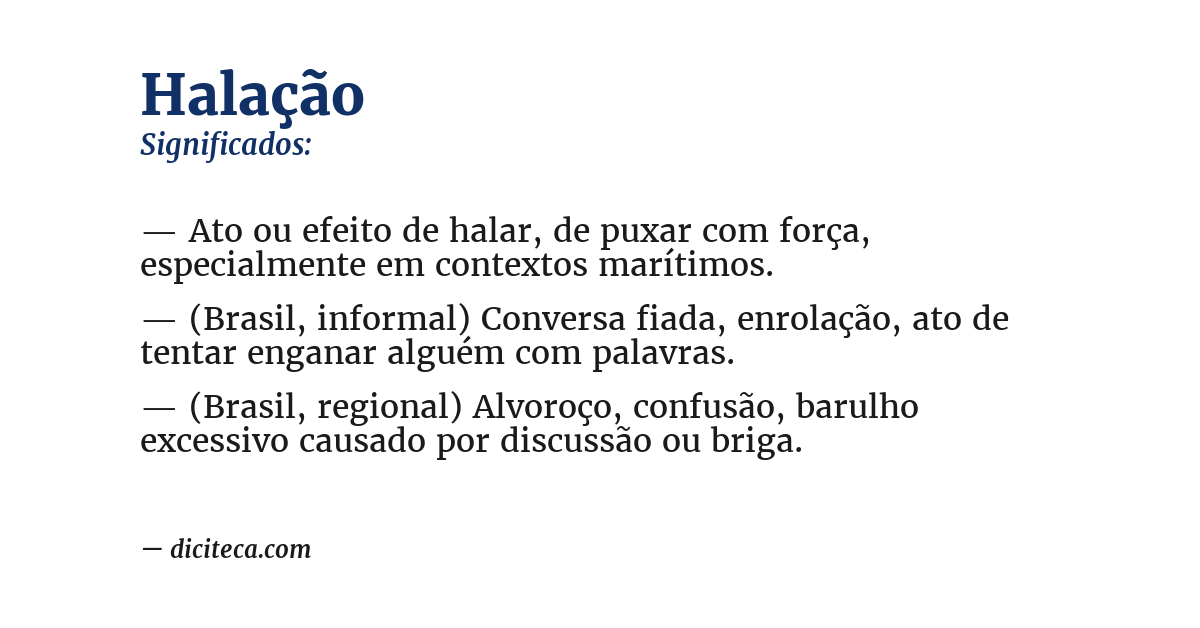 Significado de halação