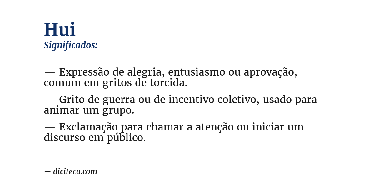 Significado de hui