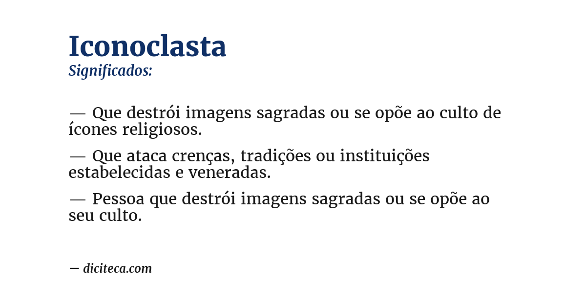 Significado de iconoclasta
