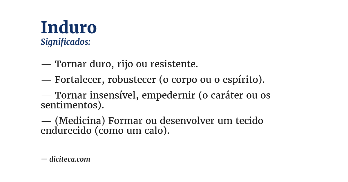 Significado de induro