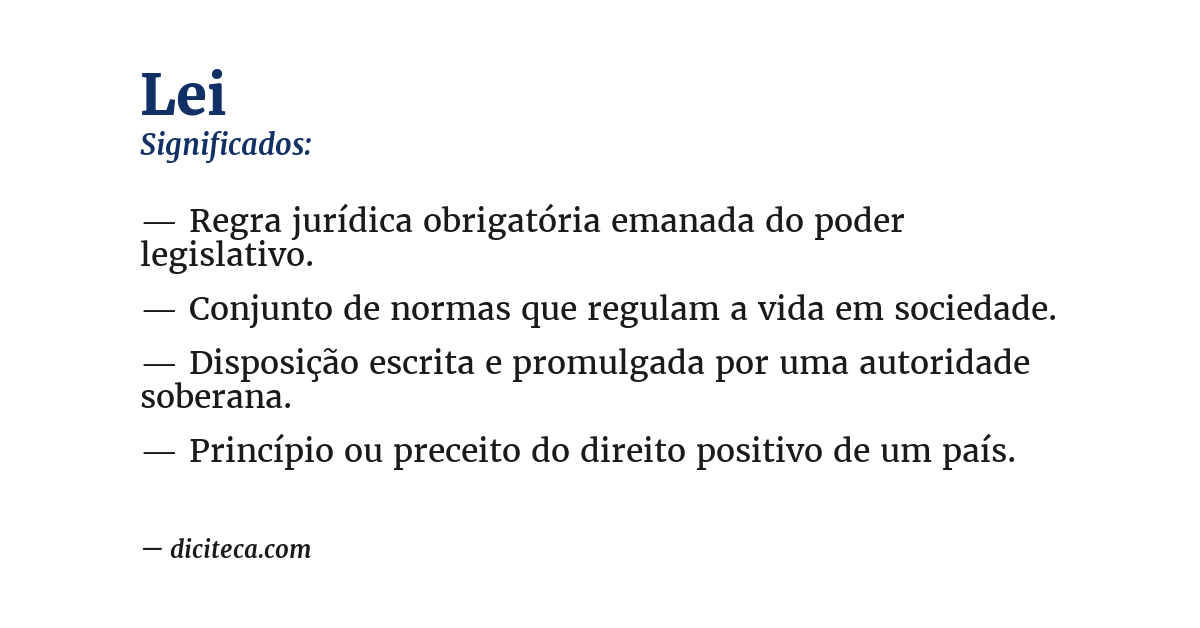 Significado de lei