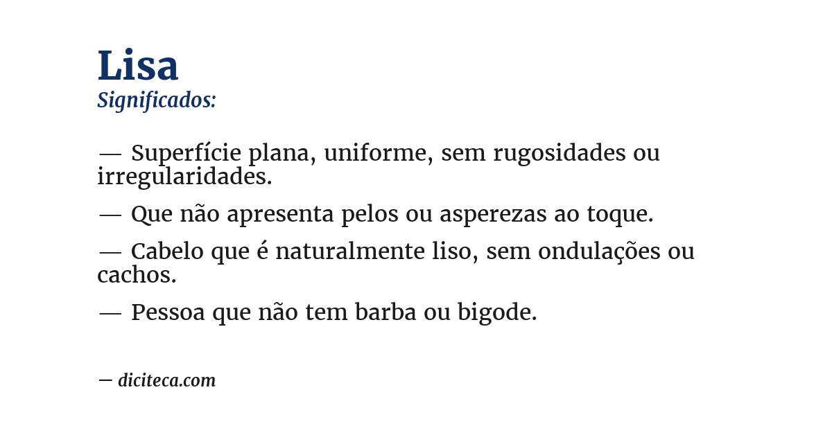 Significado de lisa