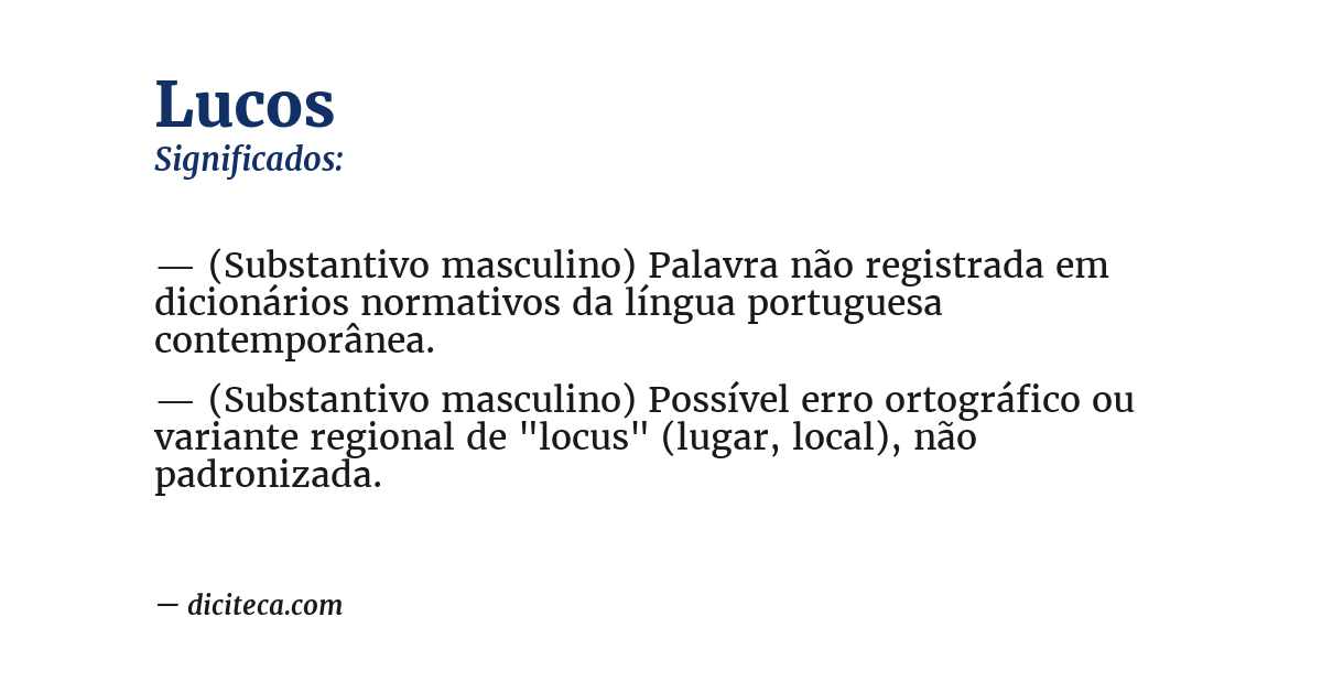 Significado de lucos