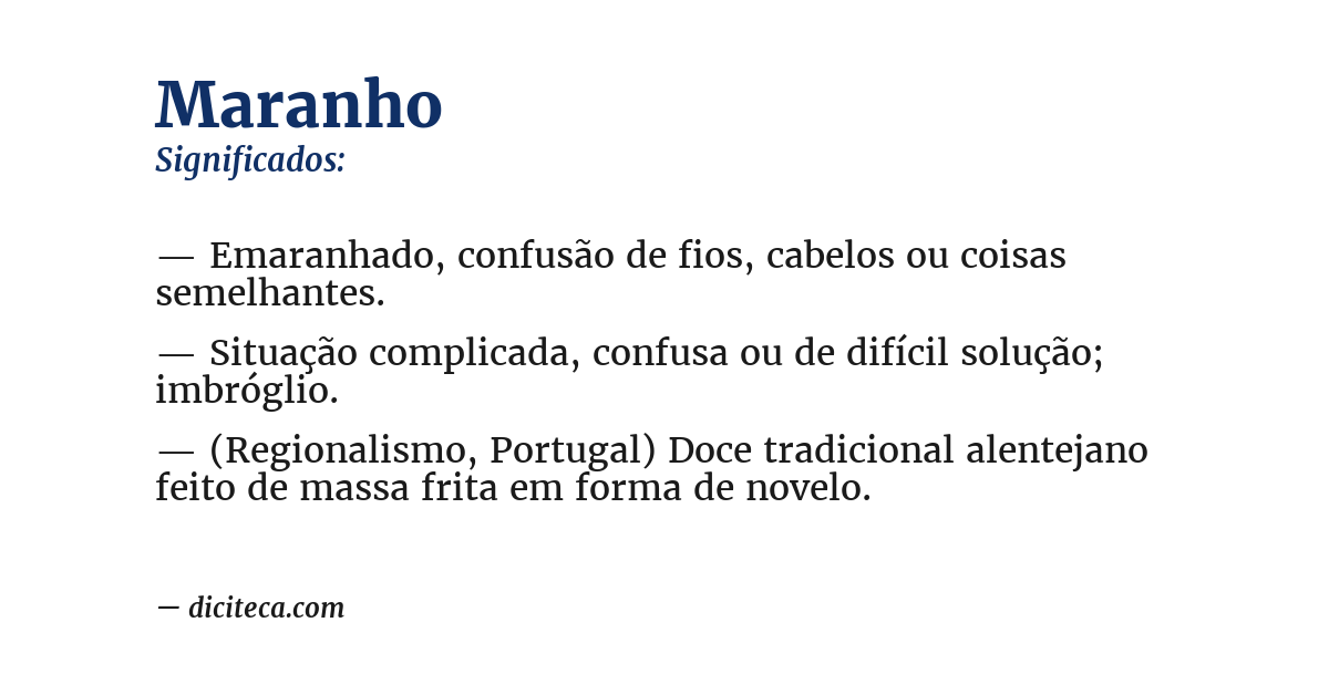 Significado de maranho