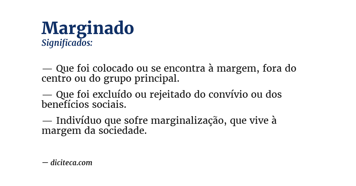 Significado de marginado